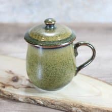 【送禮好物】300ml 茶末釉蓋杯 帶蓋馬克杯 鶯歌名家葉敏祥作品