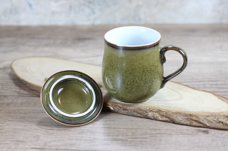 【送禮好物】300ml 茶末釉蓋杯 帶蓋馬克杯 鶯歌名家葉敏祥作品