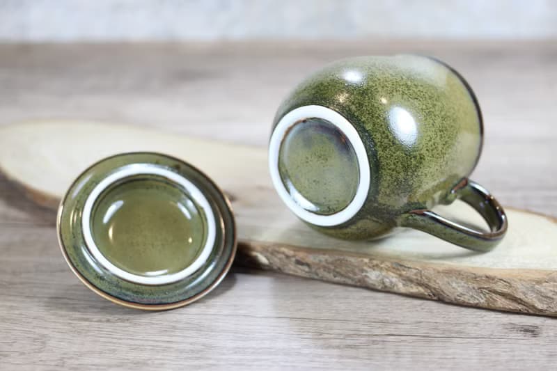 【送禮好物】300ml 茶末釉蓋杯 帶蓋馬克杯 鶯歌名家葉敏祥作品