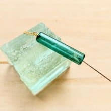 長形精油香水瓶14k包金項鍊(二色可選)