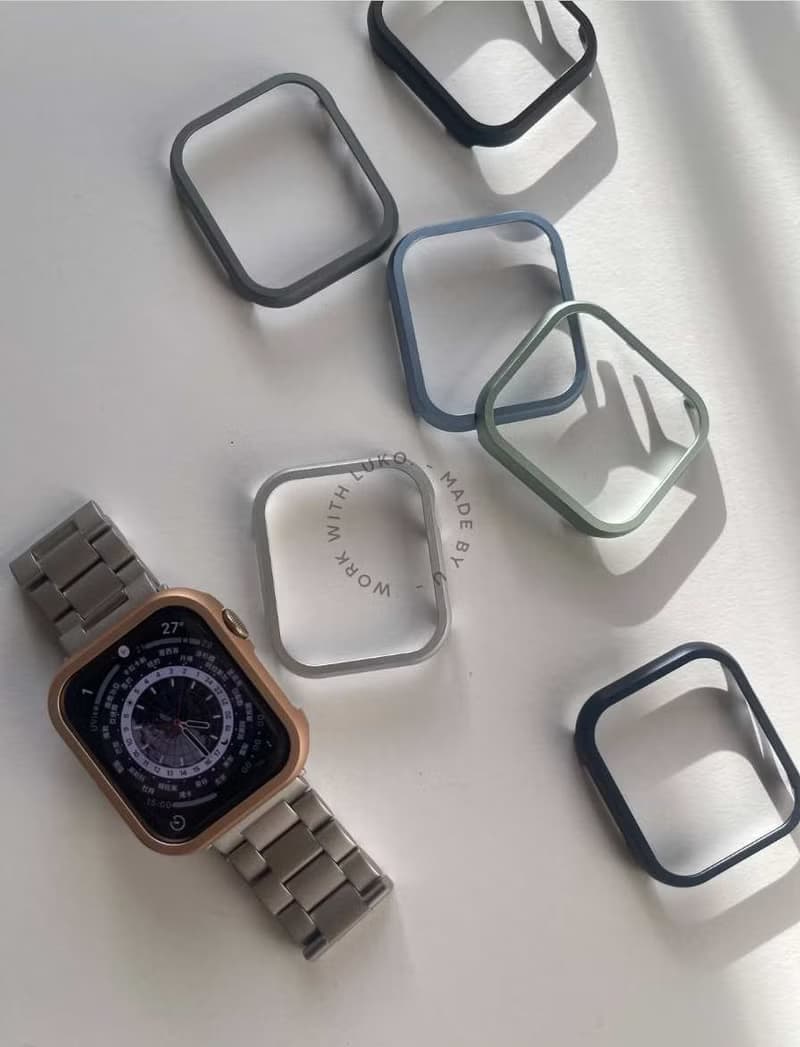 Apple Watch Case | 極簡素色霧感金屬半包防摔硬殼