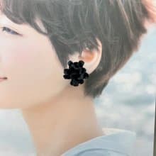 Ember 餘燼低調小奔放微光黑花耳環