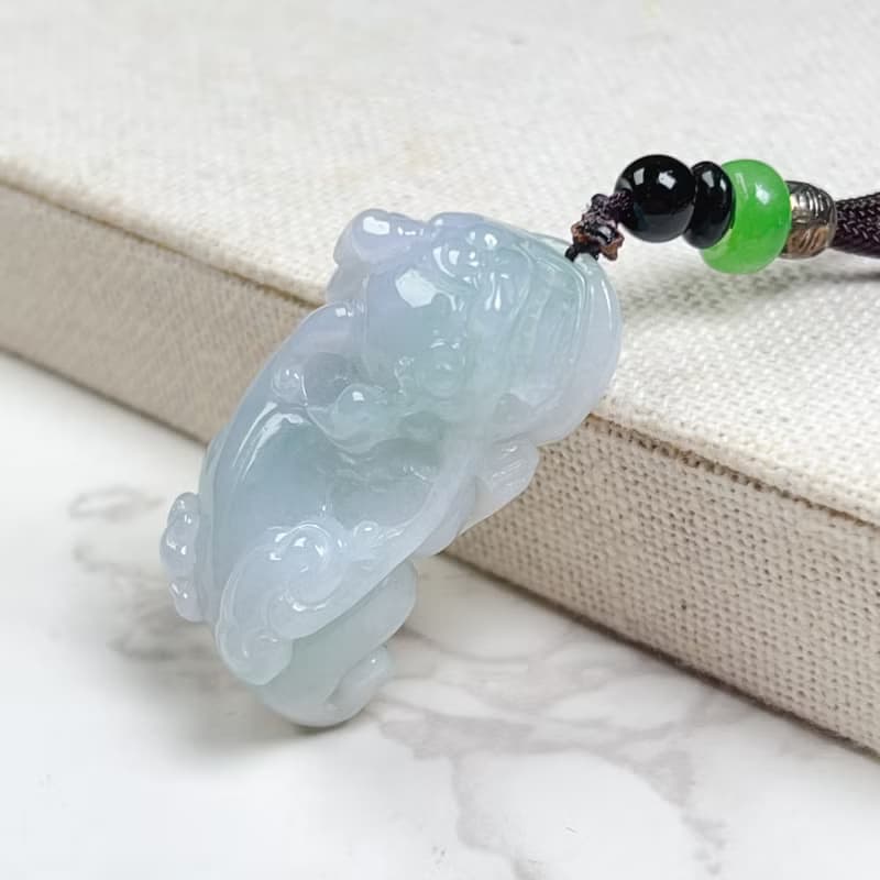 【招財神獸】冰種翡翠貔貅項鍊 | 天然緬甸玉翡翠A貨 | 送禮