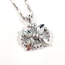 【日本直送 中古美品】ジョージジェンセン Georg Jensen ネックレス イヤーペンダント 1998 ヘリテージ コレクション シルバー925 シルバー