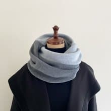 かぶるだけでオシャレ見え　軽くてあたたかいフリースのバイカラースヌード　【グレー×チャコールグレー　メンズ　レディース　男女兼用　ユニセックス