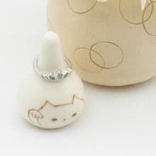 陶製   戒指收納座   I 招財貓 I