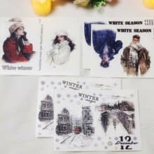 Brilliant Winter Story Boy and Girl stickers 3MIX - White PET (philip's store)