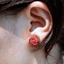 十六歲 Sixteen 纏花耳飾 玫瑰紅