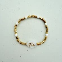 Fate貝母碎金白松石手環