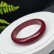優質 紫金砂朱砂手鐲 58MM 素雅寬版辰砂手環 紅紅火火魅力時尚女