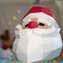 DIY手作3D紙模型擺飾 聖誕節/節慶系列 - 聖誕老公公面具