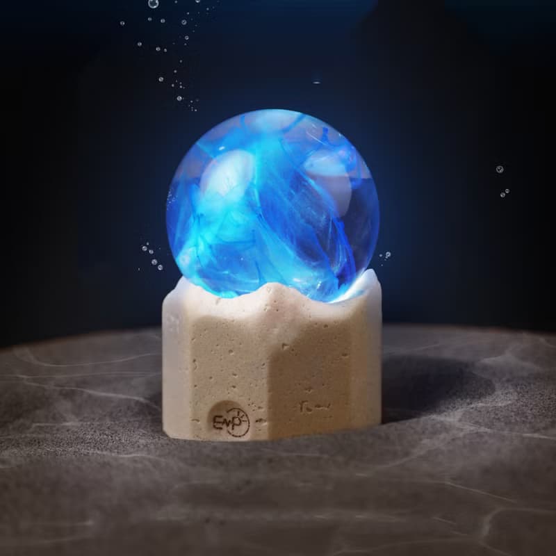 送你一顆小星球 手繪色彩水晶球燈 專屬宇宙夜燈 氛圍燈摆饰