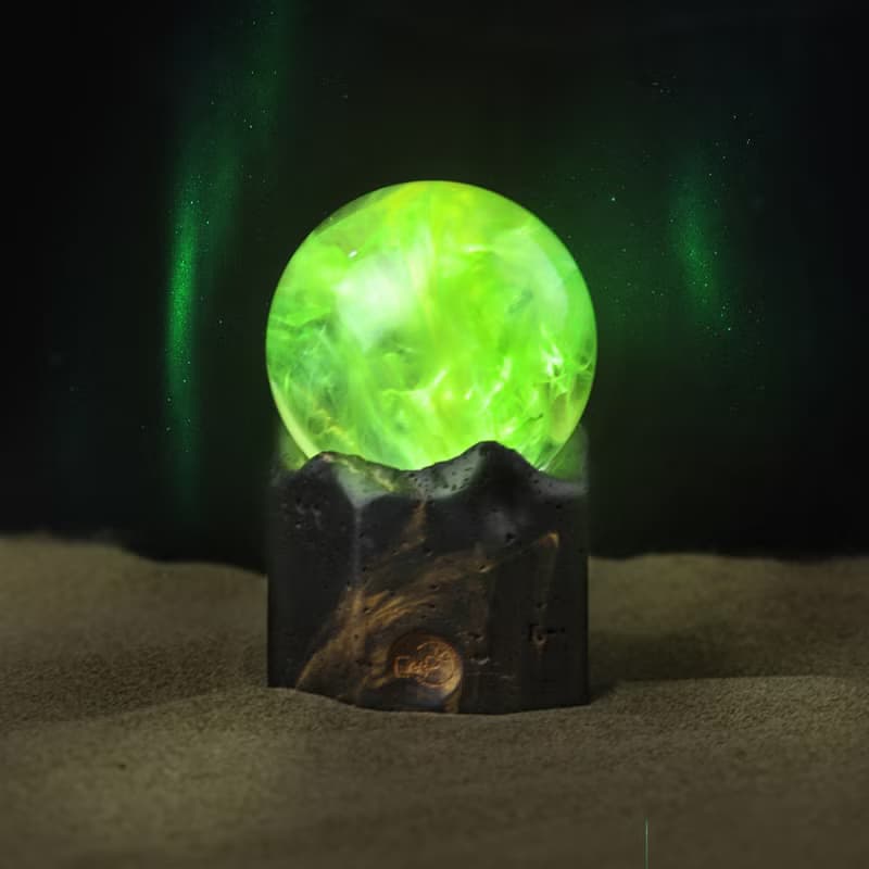 送你一顆小星球 手繪色彩水晶球燈 專屬宇宙夜燈 氛圍燈摆饰