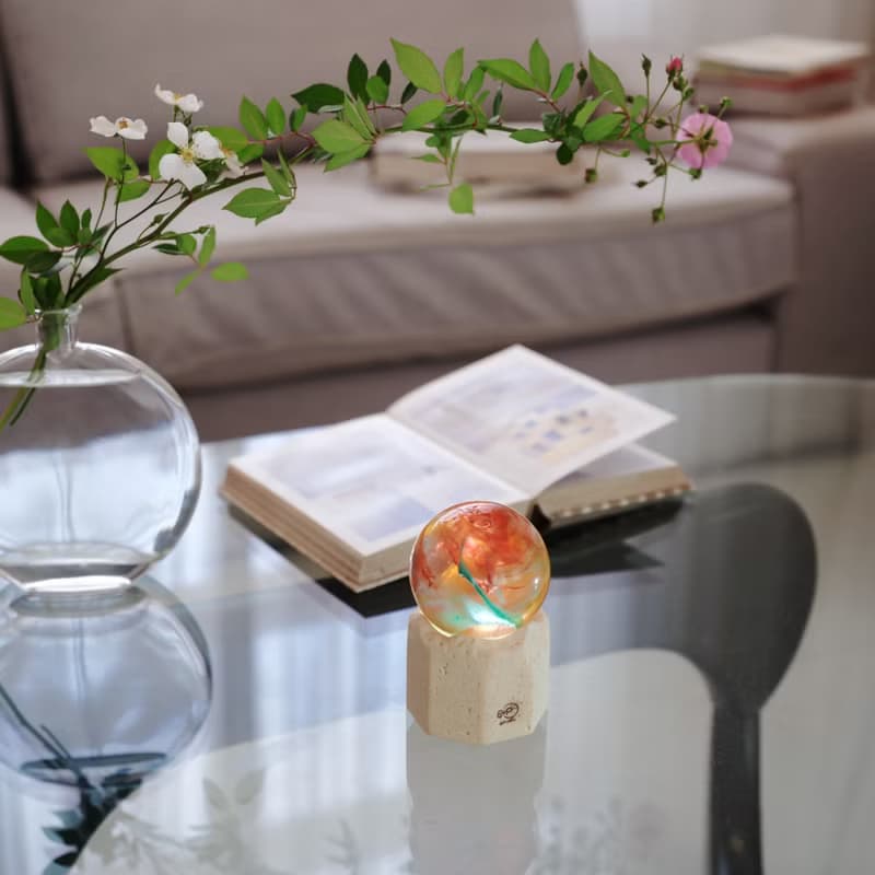 送你一顆小星球 手繪色彩水晶球燈 專屬宇宙夜燈 氛圍燈摆饰