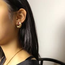 Vintage Monet Abstract Gold Earrings