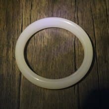 羊脂玉蘭寬版手鐲玉石正圈手環白玉禮盒裝