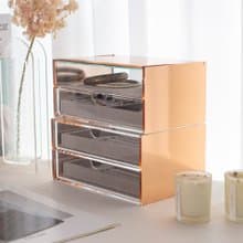 【快速出貨】玫瑰金/大月光雙層鏡面珠寶盒 雙入組