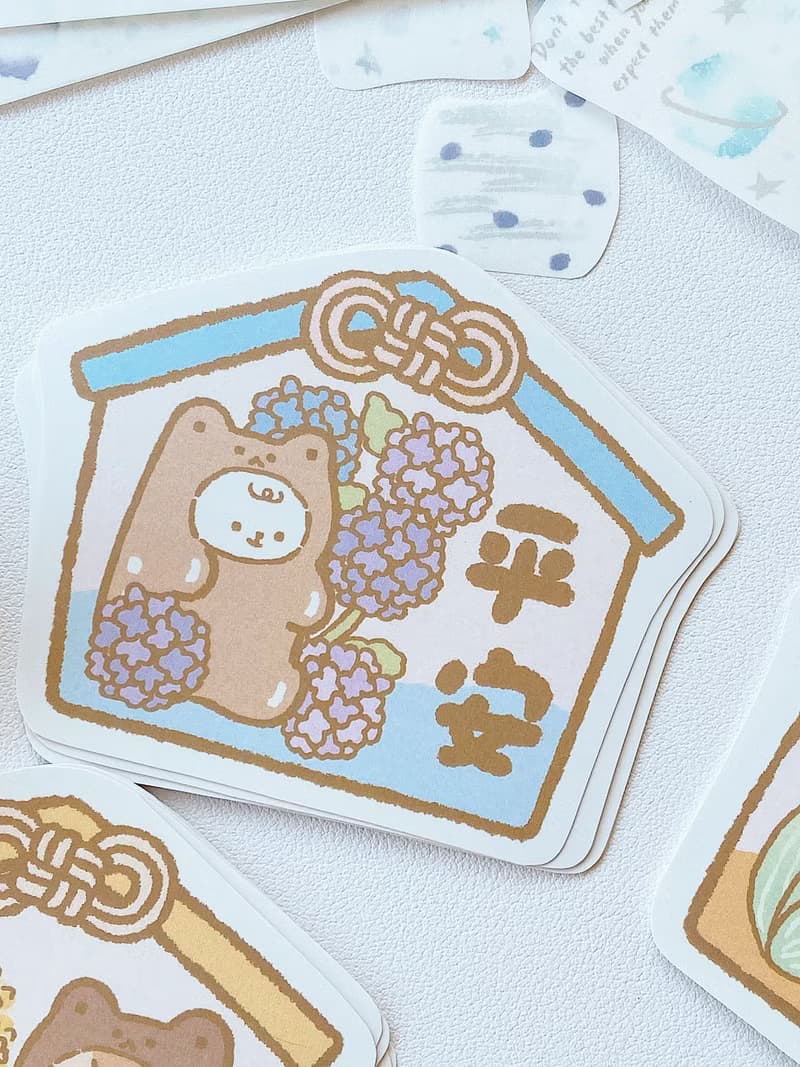 軟綿綿的/祈願繪馬/大貼紙十一代/防水貼紙/共5款