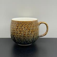 孔雀開屏 咖啡杯 280ml 邱毓寧 鶯歌 A6-01