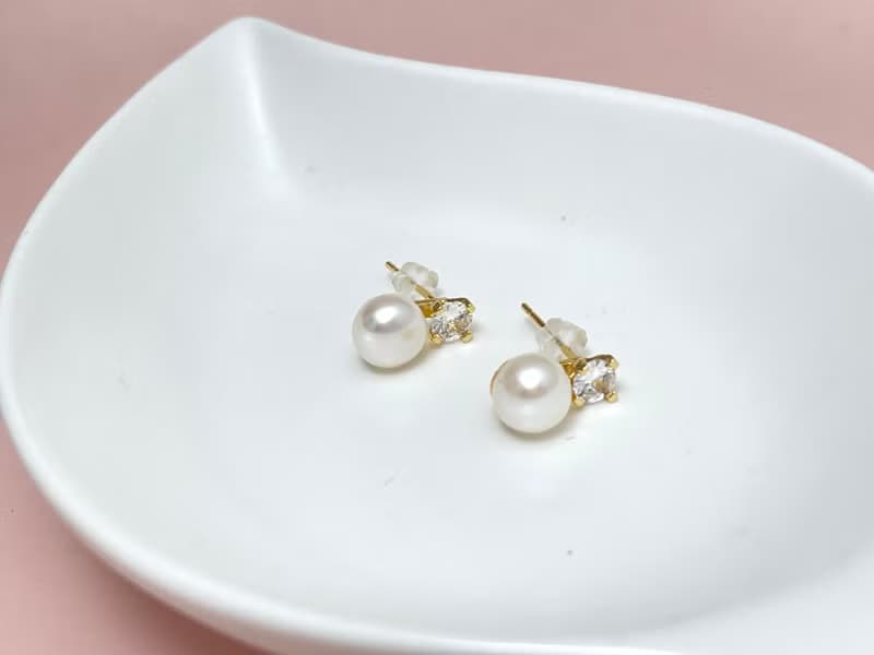 王妃款 天然淡水珍珠  純銀 耳環