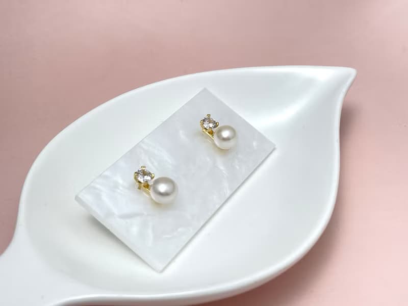 王妃款 天然淡水珍珠  純銀 耳環