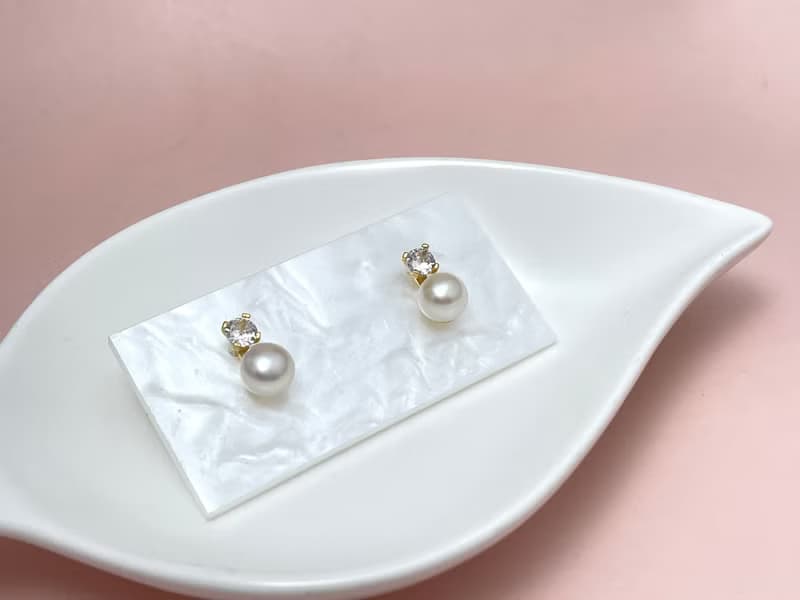 王妃款 天然淡水珍珠  純銀 耳環