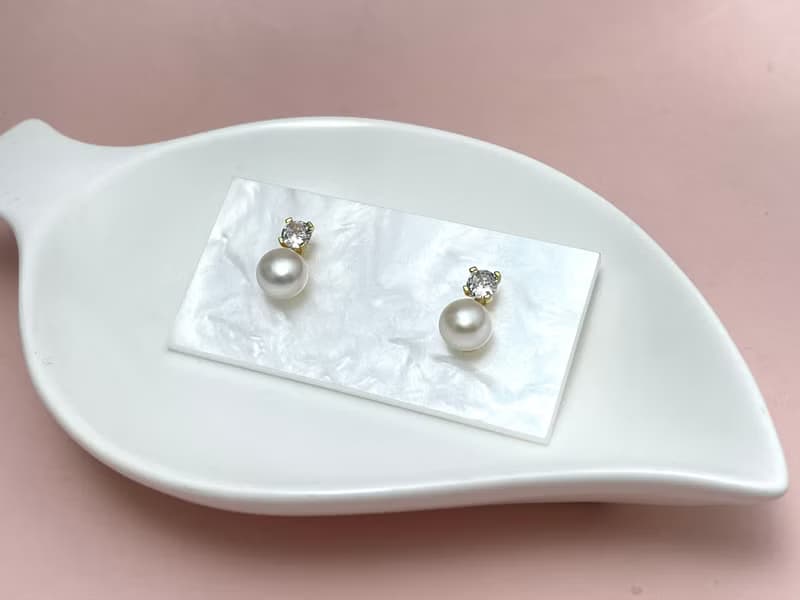 王妃款 天然淡水珍珠  純銀 耳環