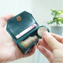 一筒金零錢包/經典純色款/湖水綠