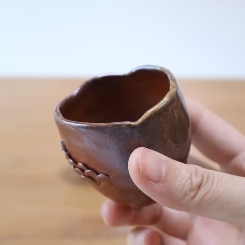 泥鱗 柴燒陶茶杯