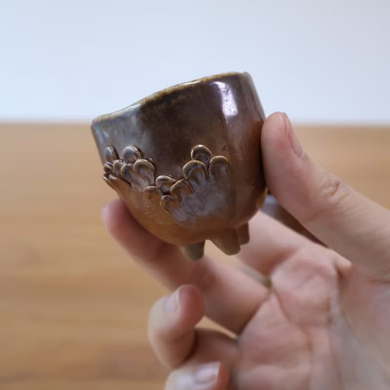 泥鱗 柴燒陶茶杯