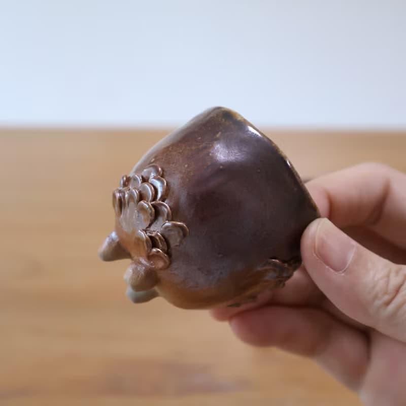 泥鱗 柴燒陶茶杯
