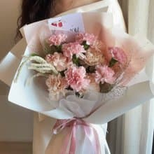 閃耀焦點E人媽媽系列 滿滿康乃馨鮮花束 (淡粉)