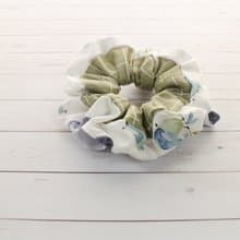 冬雪幻境 - 大腸圈 髮圈 髮束 雙面使用 手作拼布設計