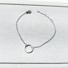 聖誕 交換禮物起司圈 316L鈦鋼凹壓圈圈細版手鍊 禮盒裝