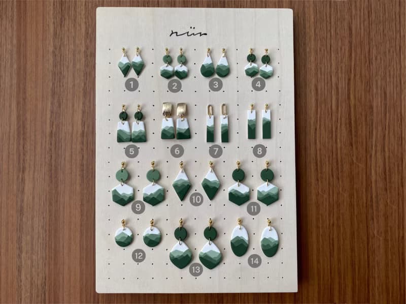 【圍繞-綠】原創耳環 | 軟陶耳環 | 耳針耳夾 | 詩篇