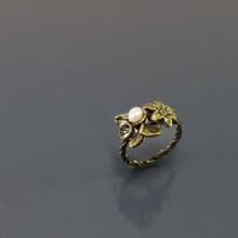 花系列-花漾組合黃銅戒