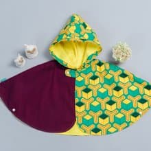 抗風防雨雙面斗篷-訂製 和風14(依照圖案製作)披風 嬰兒 禮盒 外