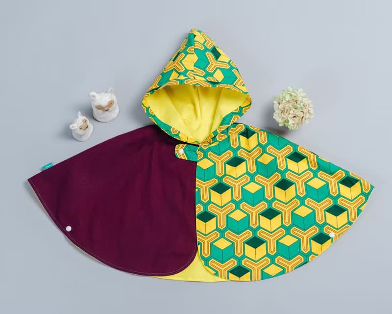 抗風防雨雙面斗篷-訂製 和風14(依照圖案製作)披風 嬰兒 禮盒 外