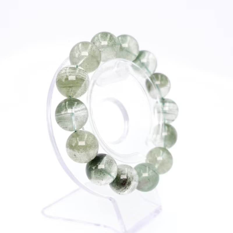 寶麗金珠寶-天然綠幽靈水晶手珠