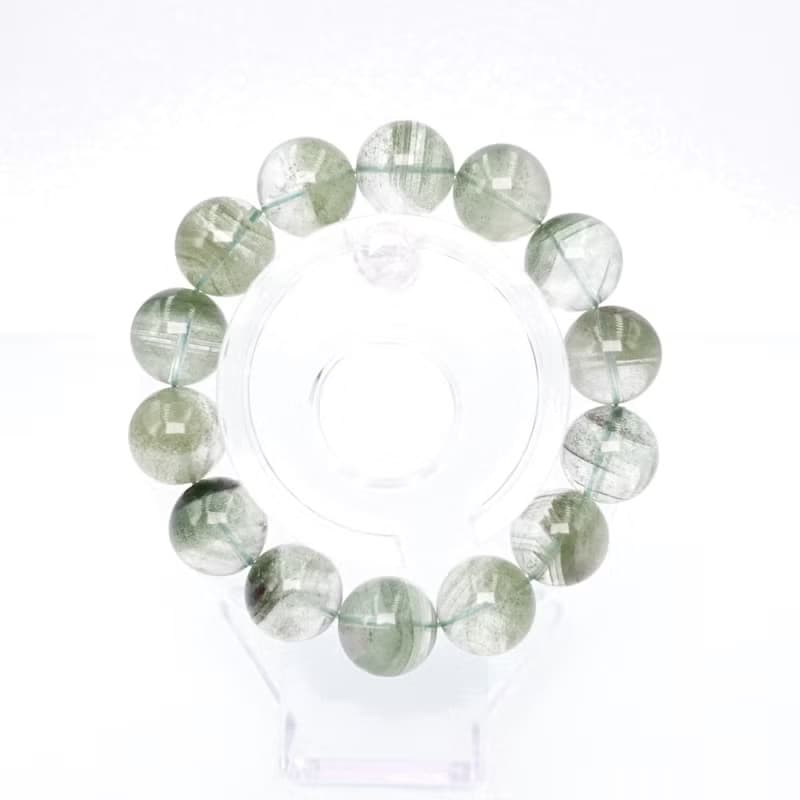 寶麗金珠寶-天然綠幽靈水晶手珠