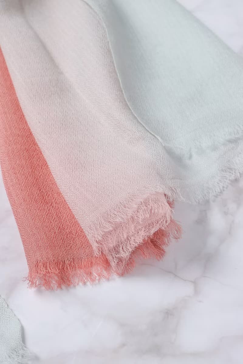 新款Cashmere羊絨圍巾/披肩 漸層 戒指絨 暮秋的溫柔 四季適用