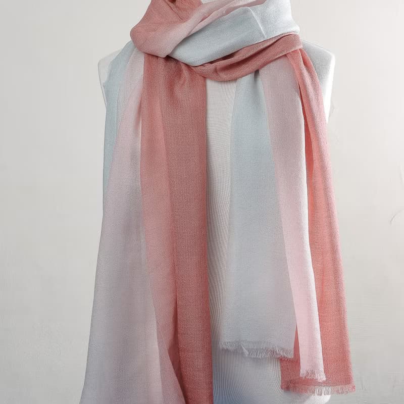 新款Cashmere羊絨圍巾/披肩 漸層 戒指絨 暮秋的溫柔 四季適用