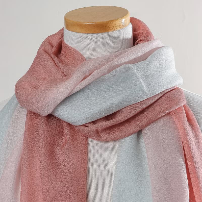 新款Cashmere羊絨圍巾/披肩 漸層 戒指絨 暮秋的溫柔 四季適用