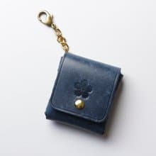 牛皮零錢包 小物收納包 海軍藍