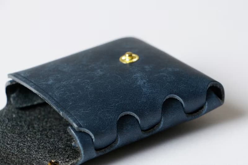 牛皮零錢包 小物收納包 海軍藍