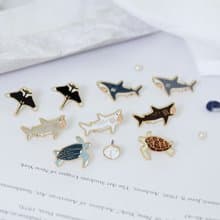 海洋生物 腦海工作室 全系列混搭耳環 鯊魚 魔鬼魚 海龜 醫療鋼針