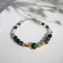 植感生活 | A41孔雀石水草瑪瑙白水晶手鍊