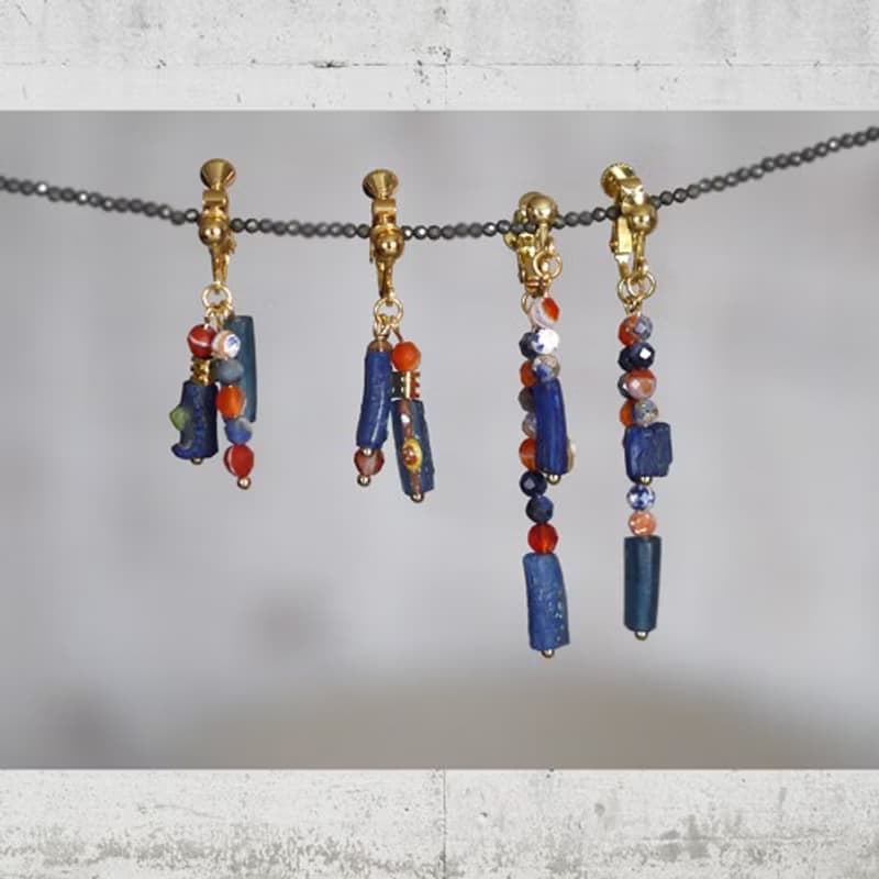 ローマングラスイヤアクセサリー  碧のグラス