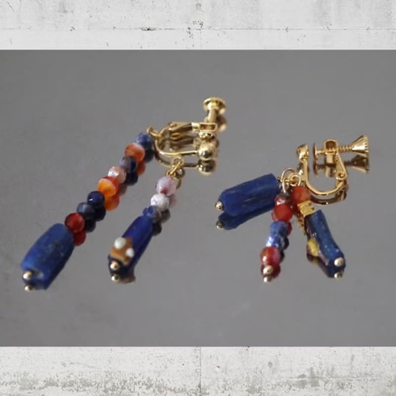 ローマングラスイヤアクセサリー  碧のグラス