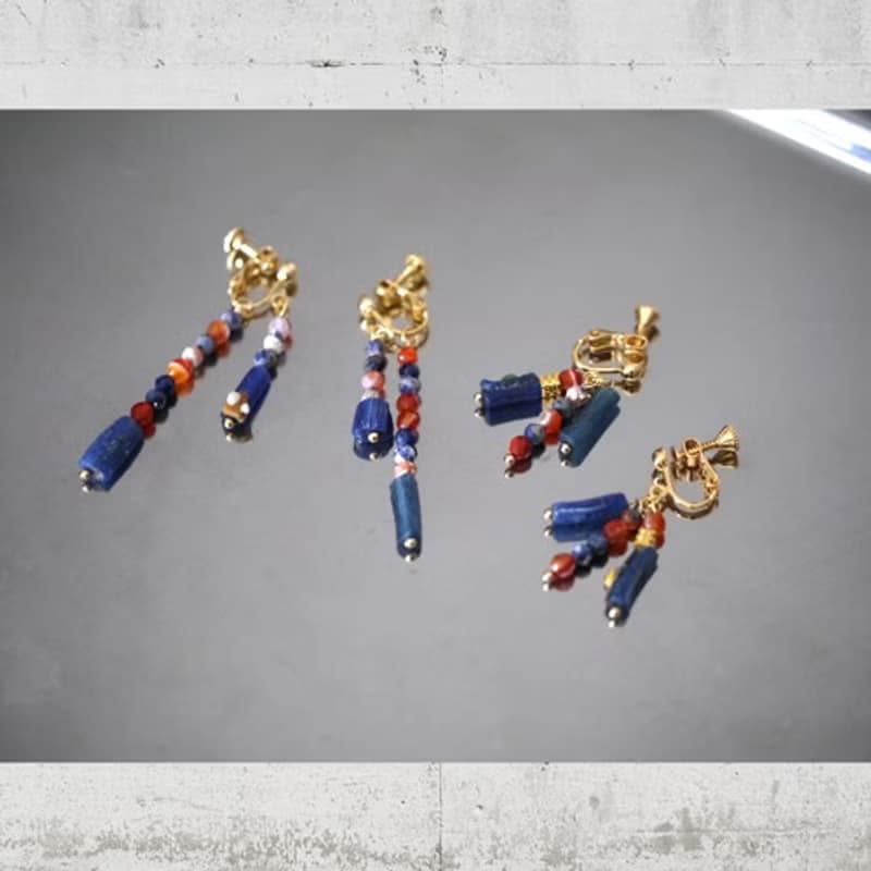 ローマングラスイヤアクセサリー  碧のグラス